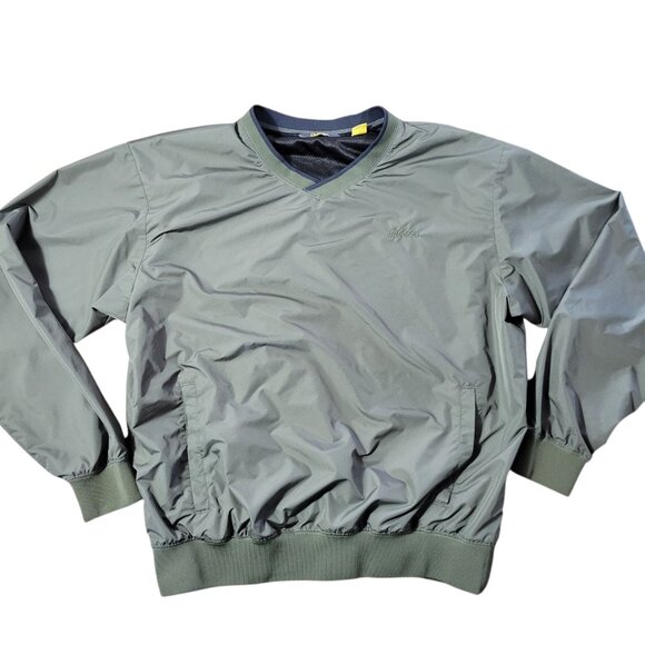 Cabelas Jacket Mens Large Green Golf Windbreaker Pullover Lightweight - Picture 1 of 7